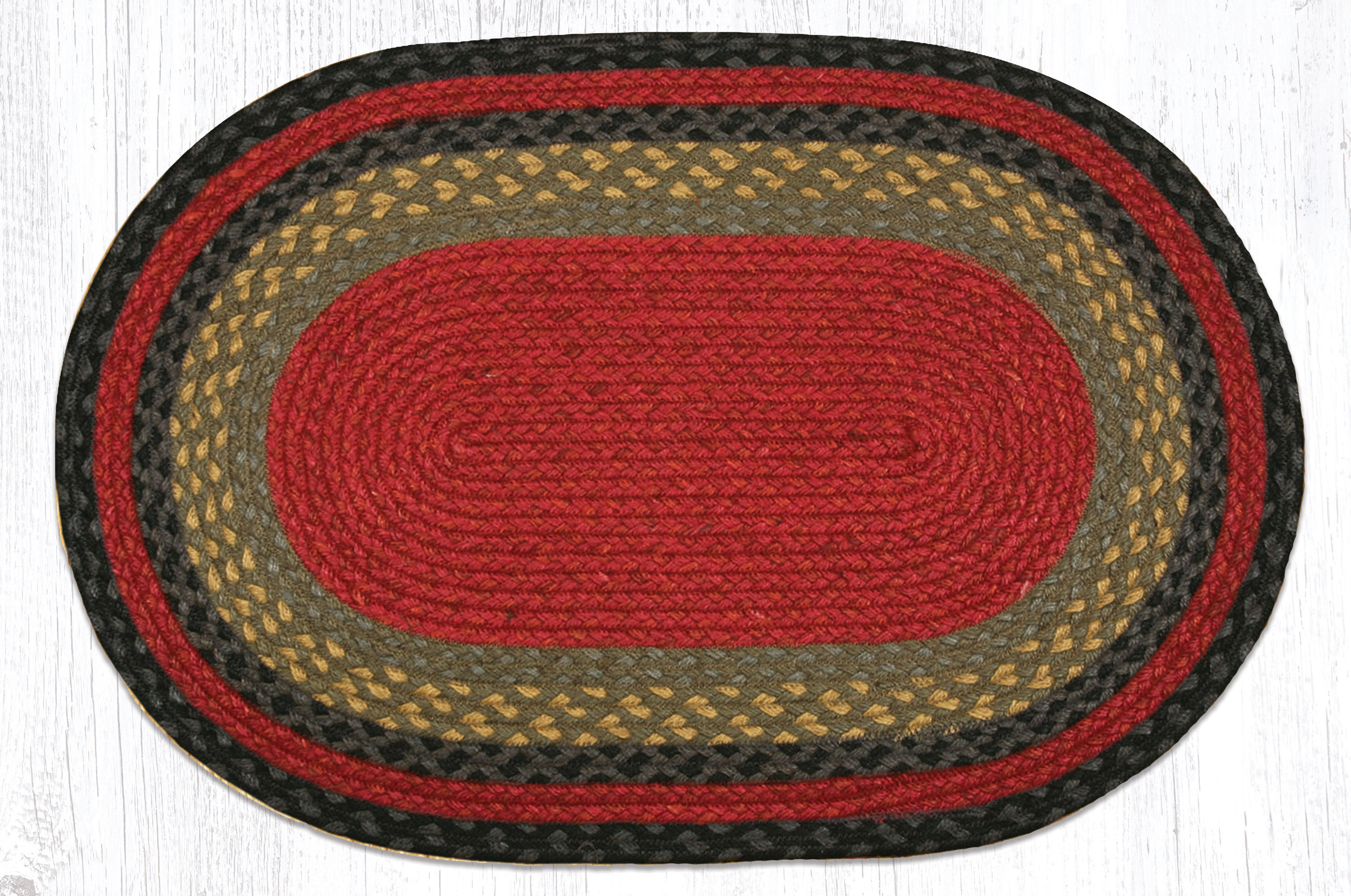 EarthRugs Burgundy/Olive/Charcoal Braided Area Rug & Reviews Wayfair