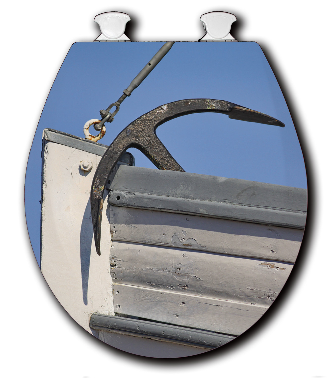 House & Homebody Co. Anchors Away White Round Toilet Seat Wayfair