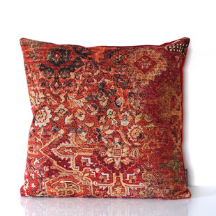 red print throw pillows
