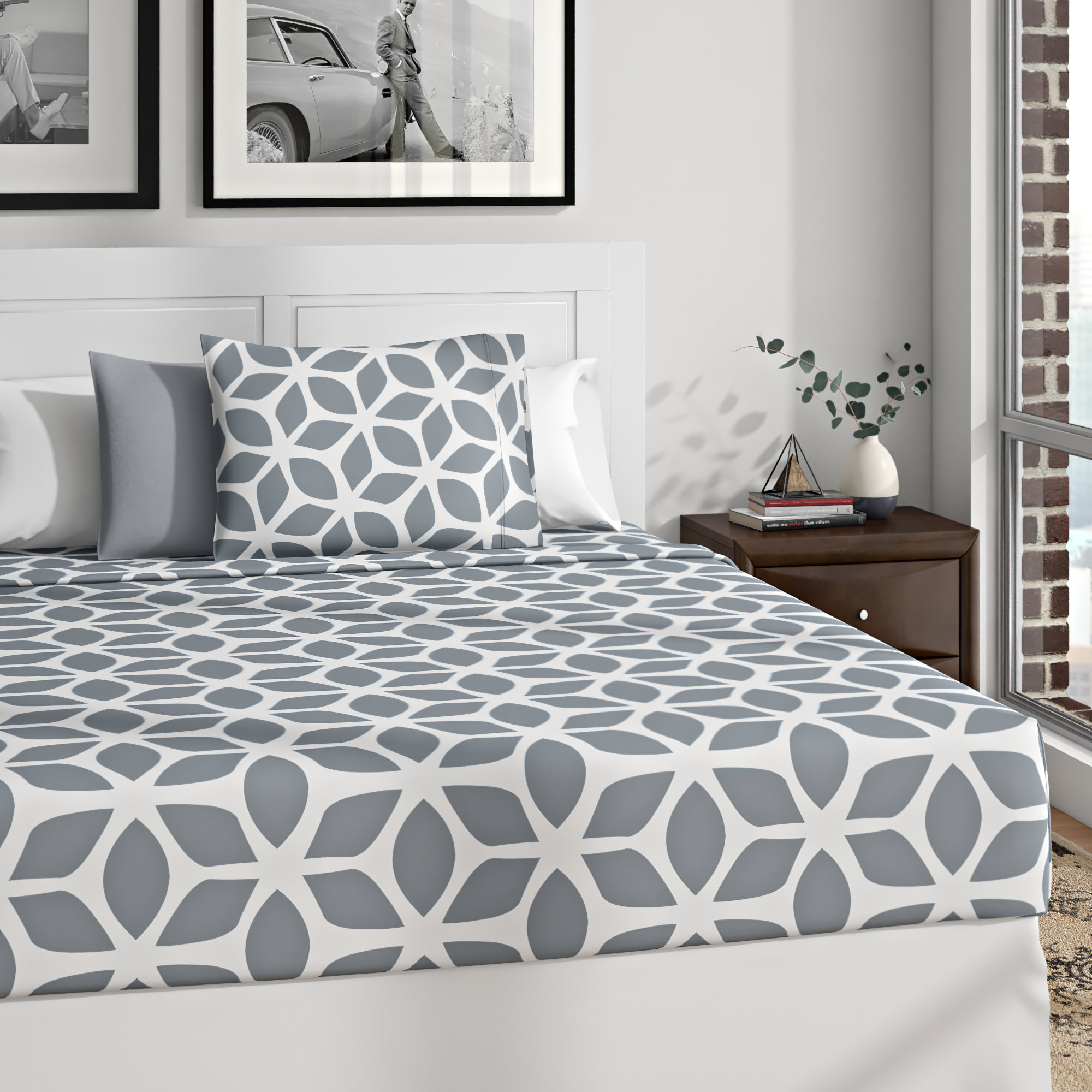 Wrought Studio Norfleet Contemporary Geometric Sheet Set & Reviews