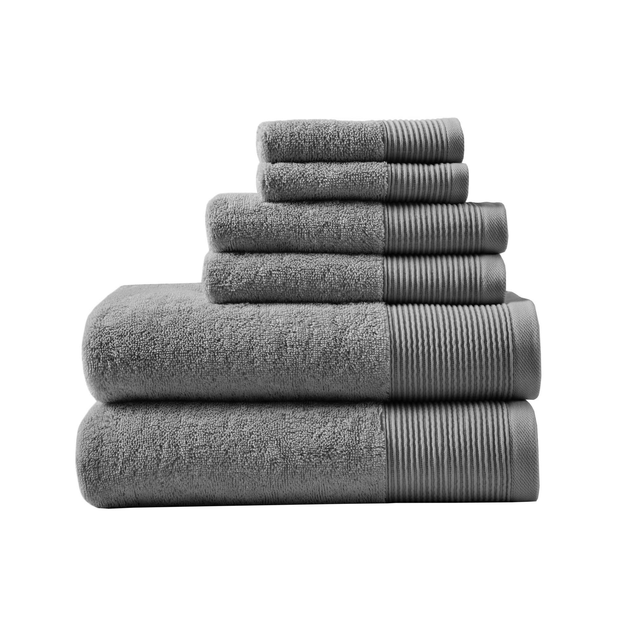 Beautyrest Nuage Cotton Tencel Blend Antimicrobial 6 Piece Towel Set