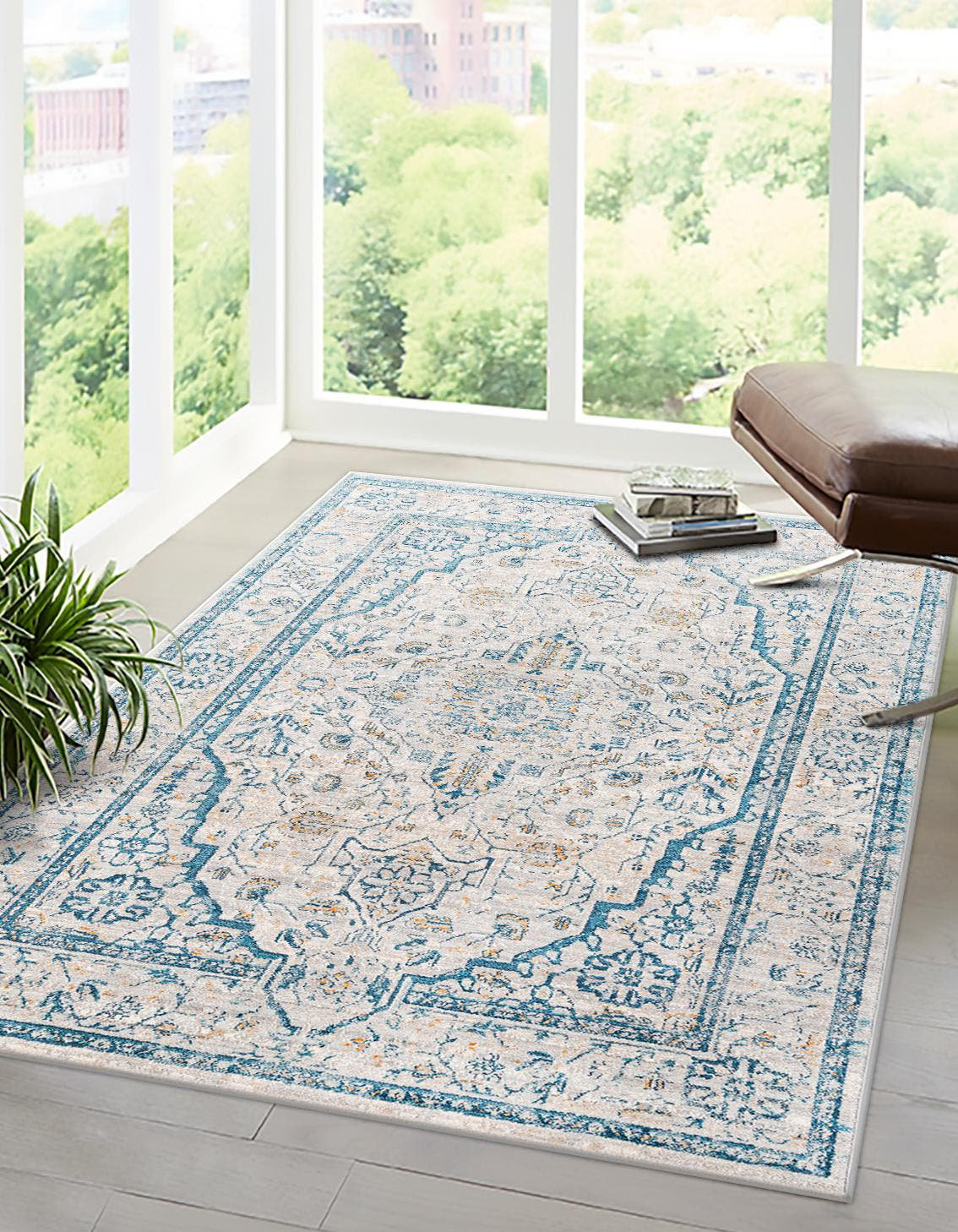 Langley Street Gause Oriental Beige/Blue/Yellow Area Rug & Reviews Wayfair