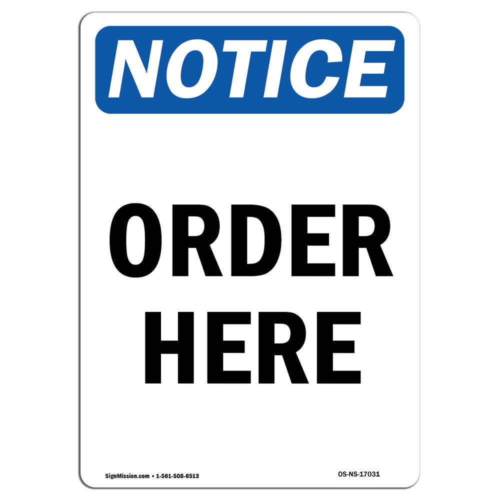 SignMission Order Here Notice Decal Wayfair