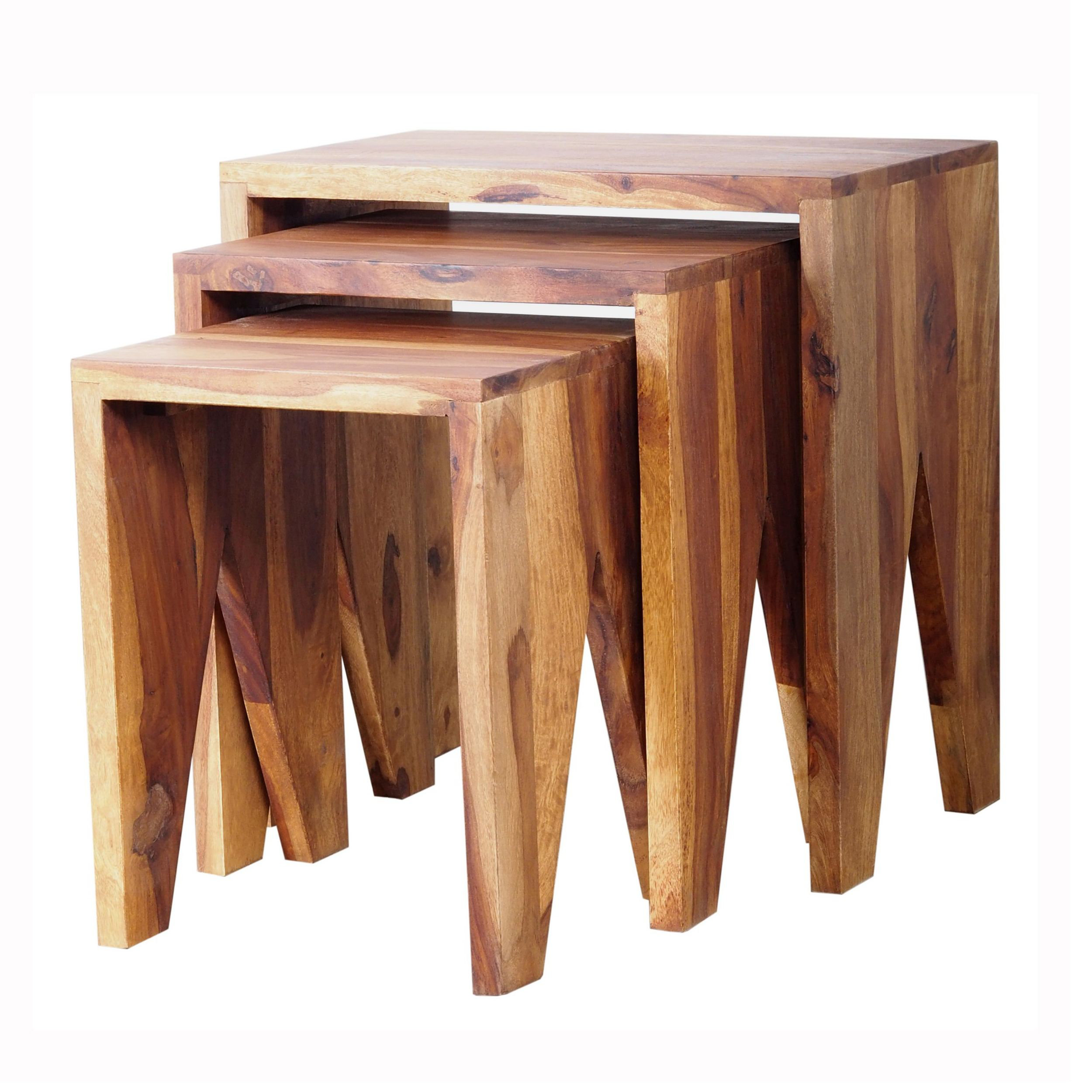 Loon Peak® Dakarri 19.5'' Tall Solid Wood Nesting Tables Wayfair