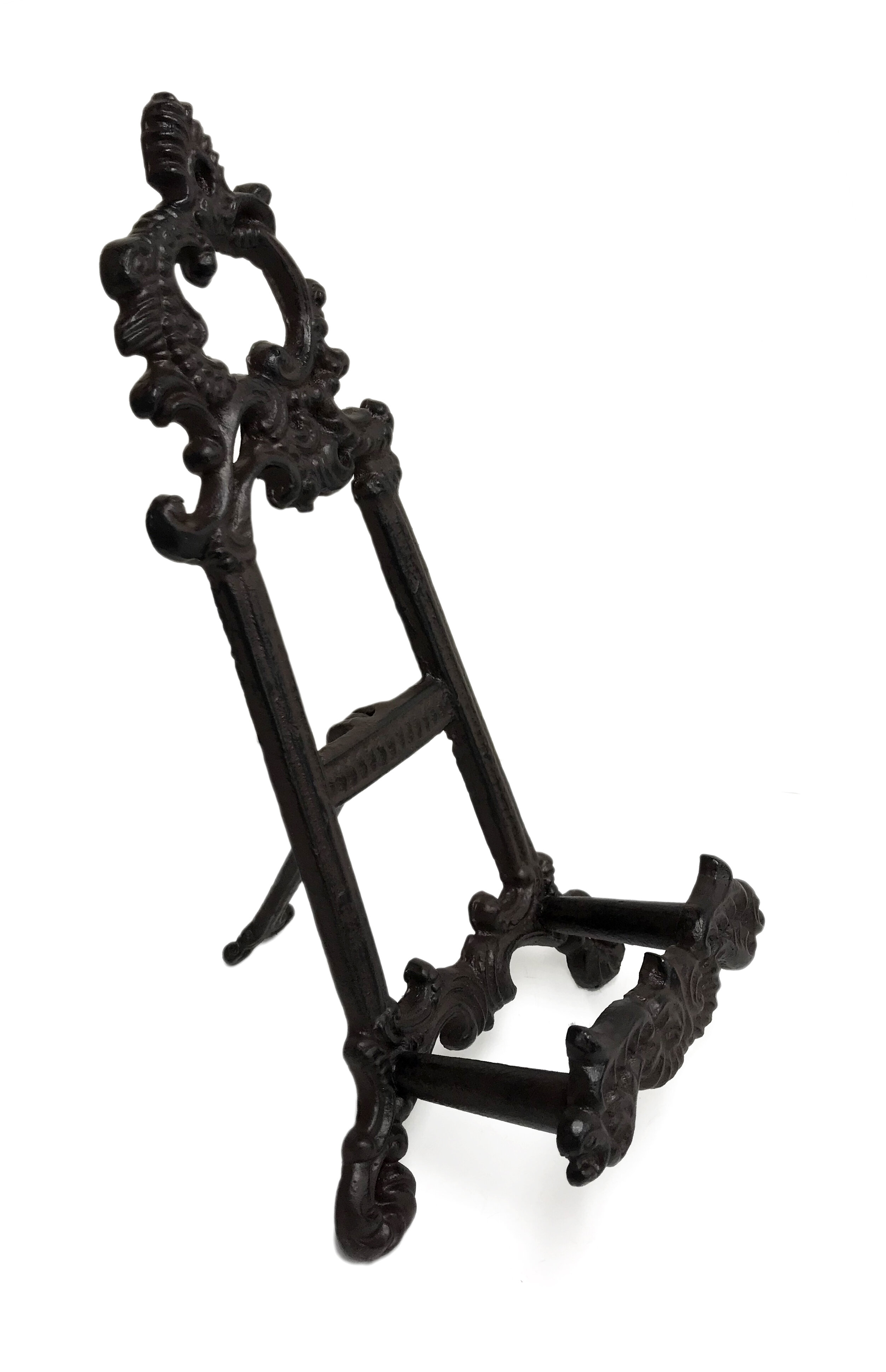 Deco 79 Rustic Black Iron Metal Table Display Easel 15" H x 9" W Set of 2 